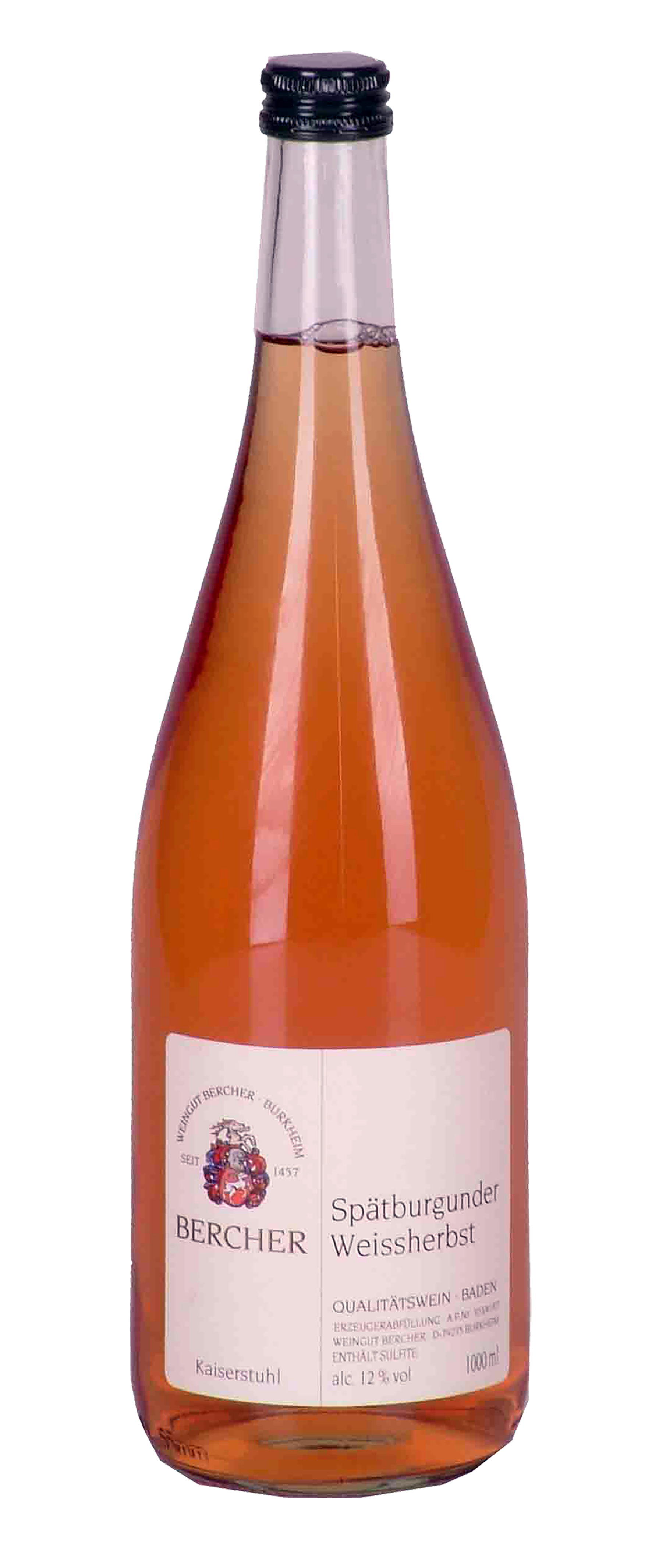 Bercher Spätburgunder – Weißherbst QbA halbtrocken 1,0 l